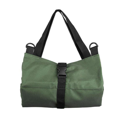 Heavy-Duty Canvas Tool Roll Up Bag & Organizer Tote - Multi-Pocket Wrench & Tool Pouch(Green).