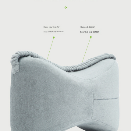 Blue Ergonomic Memory Foam Knee Pillow for Side Sleepers - Leg Positioner for Sciatica, Back, Hip & Joint Pain Relief.