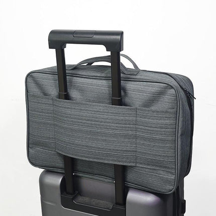 Heather Grey Versatile Travel Organizer Bag with Luggage Sleeve - Portable Carry-On for Laptop, Shoes & Accessories.