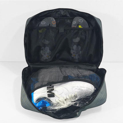 Heather Grey Versatile Travel Organizer Bag with Luggage Sleeve - Portable Carry-On for Laptop, Shoes & Accessories.