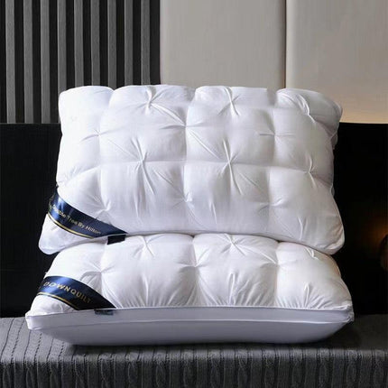White Luxury Adjustable Bed Pillow Set (2-Pack) - Hotel Quality Down Alternative for Ultimate Neck Support & Comfort.