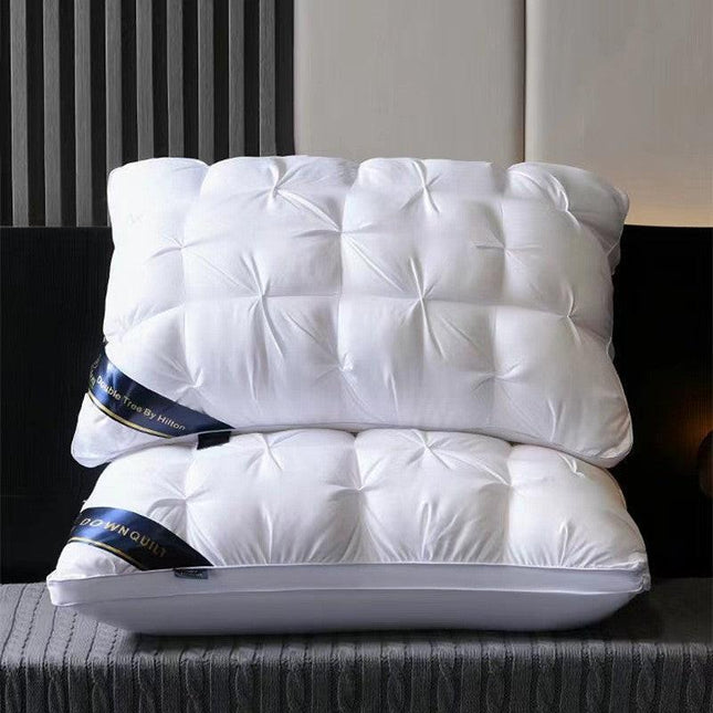 White Luxury Adjustable Bed Pillow Set (2-Pack) - Hotel Quality Down Alternative for Ultimate Neck Support & Comfort.