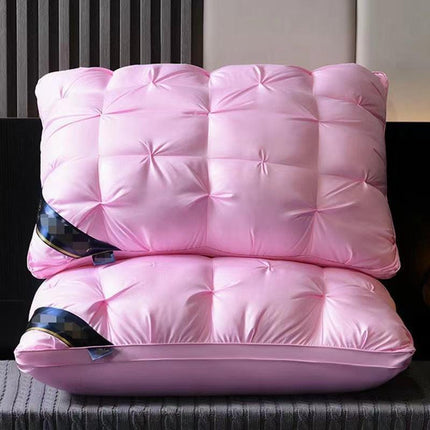 Pink Luxury Adjustable Bed Pillow Set (2-Pack) - Hotel Quality Down Alternative for Ultimate Neck Support & Comfort.