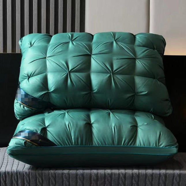 Green Luxury Adjustable Bed Pillow Set (2-Pack) - Hotel Quality Down Alternative for Ultimate Neck Support & Comfort.