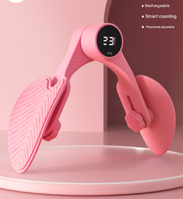 Pink Smart Kegel & Thigh Master with Counter - Adjustable Pelvic Floor Strengthening Device for Women, Inner Thigh & Glute Toner.