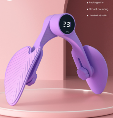 Purple Smart Kegel & Thigh Master with Counter - Adjustable Pelvic Floor Strengthening Device for Women, Inner Thigh & Glute Toner.