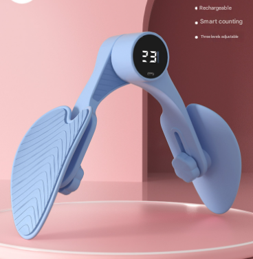 Blue Smart Kegel & Thigh Master with Counter - Adjustable Pelvic Floor Strengthening Device for Women, Inner Thigh & Glute Toner.