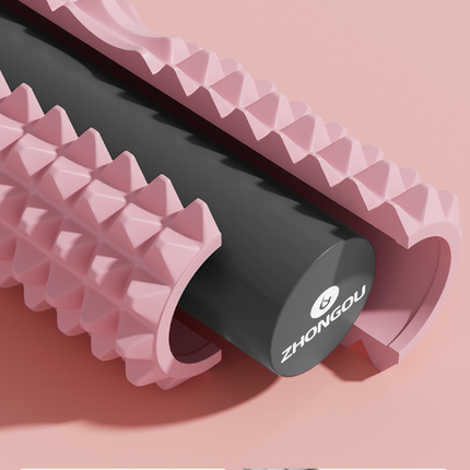 Purple High-Density 3D Trigger Point Foam Roller - Solid Core Massager for Deep Tissue Muscle Recovery & Yoga.