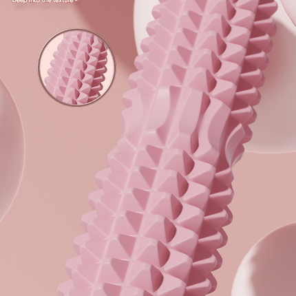 Purple High-Density 3D Trigger Point Foam Roller - Solid Core Massager for Deep Tissue Muscle Recovery & Yoga.