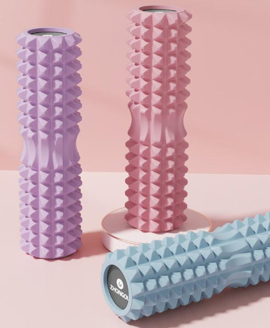 Black High-Density 3D Trigger Point Foam Roller - Solid Core Massager for Deep Tissue Muscle Recovery & Yoga.