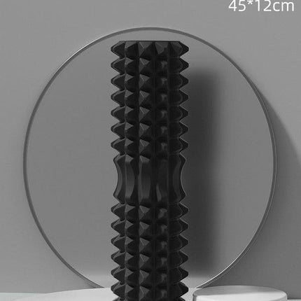 Black High-Density 3D Trigger Point Foam Roller - Solid Core Massager for Deep Tissue Muscle Recovery & Yoga.