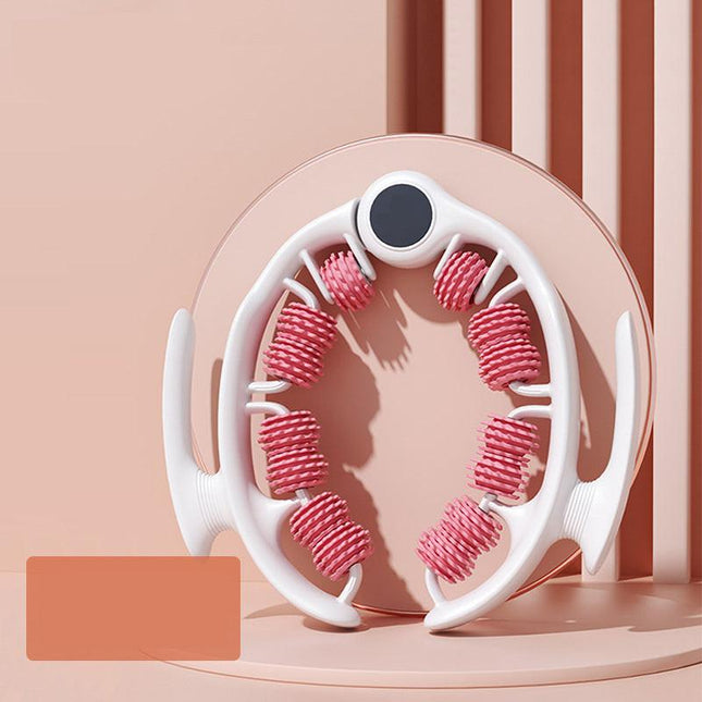 Pink U-Shape 360 Degree Massage Roller - Multi-Functional Leg, Arm & Neck Massager for Muscle Relief & Recovery.