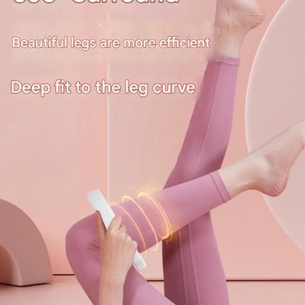 Pink U-Shape 360 Degree Massage Roller - Multi-Functional Leg, Arm & Neck Massager for Muscle Relief & Recovery.