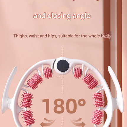 Pink U-Shape 360 Degree Massage Roller - Multi-Functional Leg, Arm & Neck Massager for Muscle Relief & Recovery.