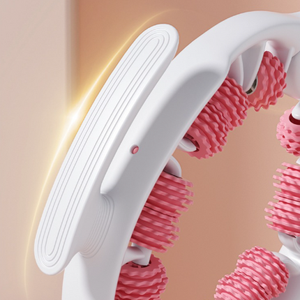 Pink U-Shape 360 Degree Massage Roller - Multi-Functional Leg, Arm & Neck Massager for Muscle Relief & Recovery.