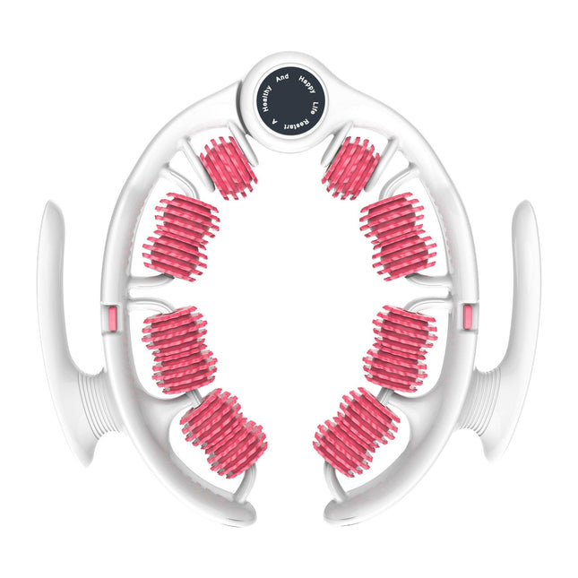 Pink U-Shape 360 Degree Massage Roller - Multi-Functional Leg, Arm & Neck Massager for Muscle Relief & Recovery.