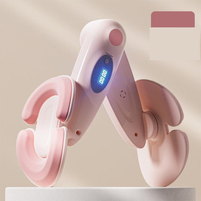 Pink Smart Kegel & Thigh Master with Digital Counter - Adjustable Pelvic Floor Trainer for Women's Home Workout.