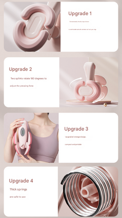 Pink Smart Kegel & Thigh Master with Digital Counter - Adjustable Pelvic Floor Trainer for Women's Home Workout.