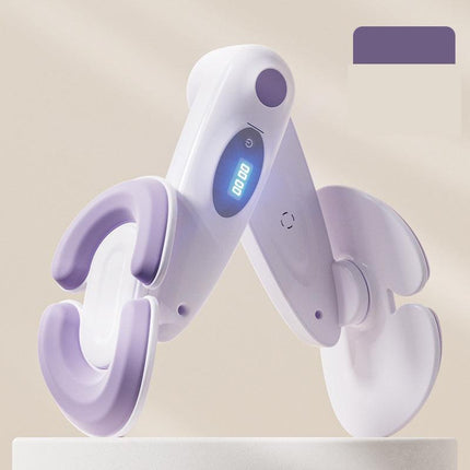 Purple Smart Kegel & Thigh Master with Digital Counter - Adjustable Pelvic Floor Trainer for Women's Home Workout.