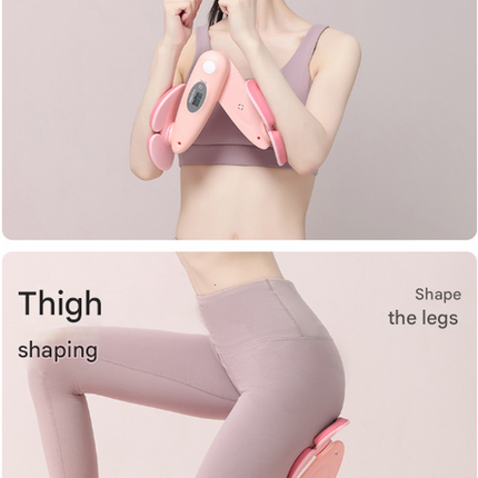 Purple Smart Kegel & Thigh Master with Digital Counter - Adjustable Pelvic Floor Trainer for Women's Home Workout.