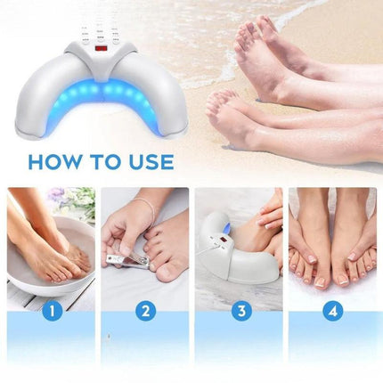 White Portable UV LED Nail Lamp - Open Arch Dryer for Gel Polish with Smart Sensor & 3 Timers.