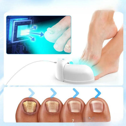 White Portable UV LED Nail Lamp - Open Arch Dryer for Gel Polish with Smart Sensor & 3 Timers.