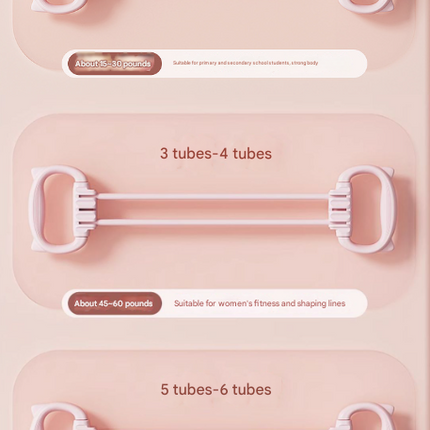 Purple Adjustable Resistance Chest Expander with 6 Levels - Cute Cat Ear Puller for Full Body Workout.