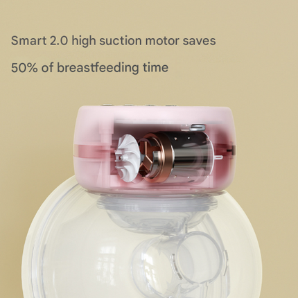 Blue Hands-Free Wearable Electric Breast Pump - Portable, Quiet & Rechargeable with LED Display.