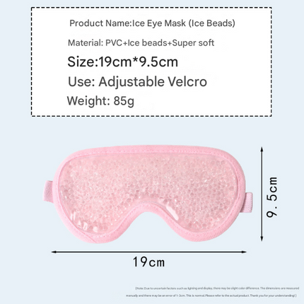 Blue Reusable Cooling Gel Bead Face Mask and Eye Mask Set - Soothing Therapy for Puffy Eyes, Headaches and Facial Relaxation.