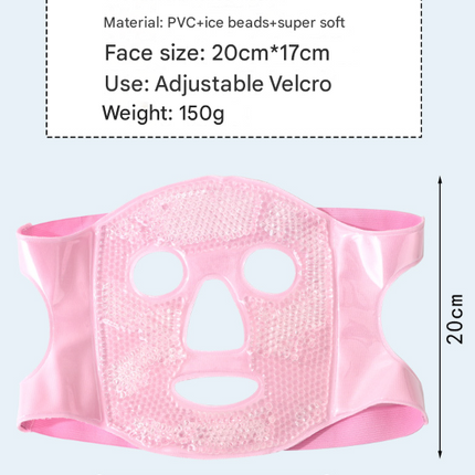 Grey Reusable Cooling Gel Bead Face Mask and Eye Mask Set - Soothing Therapy for Puffy Eyes, Headaches and Facial Relaxation.