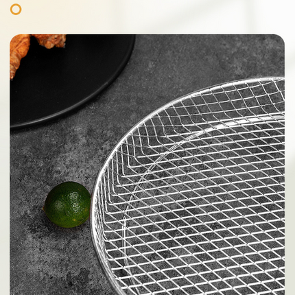 Silver 3-Pack Stackable Air fryer Racks - Food Grade Stainless Steel Multi-Layer Dehydrator & Crisper Tray Accessory.