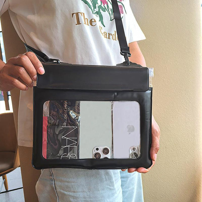 2 Pcs Black Cute Floating Waterproof Pouch - Touch-Sensitive Screen & Adjustable Strap.