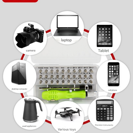 Green 32-in-1 Precision Screwdriver Set - Magnetic Repair Tool Kit for Electronics, Phone & PC.