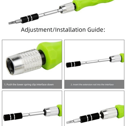 Green 32-in-1 Precision Screwdriver Set - Magnetic Repair Tool Kit for Electronics, Phone & PC.
