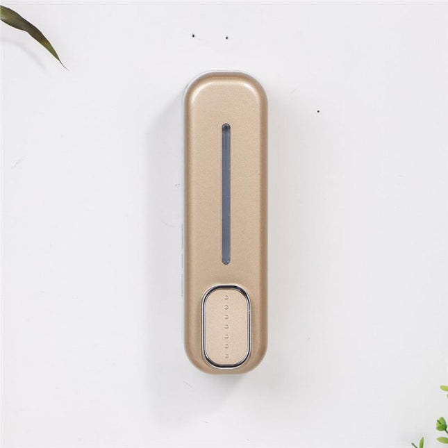 2 Pcs Gold Modern Wall-Mounted Press Soap Dispenser - 300ml Refillable Pump for Bathroom & Kitchen.