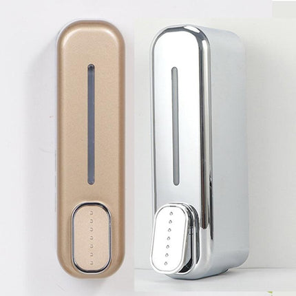 2 Pcs (Gold + Silver) Modern Wall-Mounted Press Soap Dispenser - 300ml Refillable Pump for Bathroom & Kitchen.