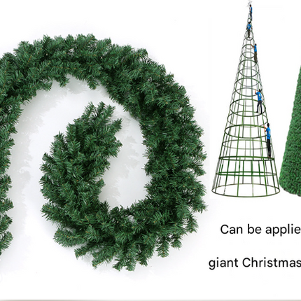 Classic Green Lush Artificial Christmas Garland - 2.7m Green Pine Vine with 280 Tips for Holiday Decor.