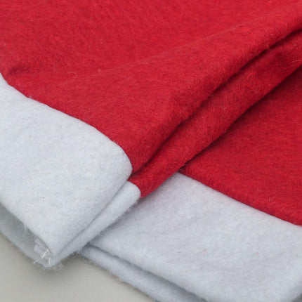Red Festive Santa Hat Dining Chair Covers - Set of 8 for Holiday Party Decoration.