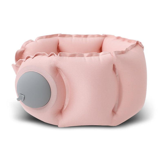 Pink Press-Pump Inflatable Travel Pillow - Ultra-Lightweight Ergonomic 360° Neck Support.