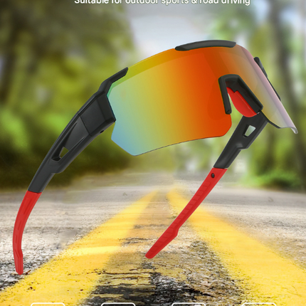 Pink Temples and Colorful Lenses Unisex Sport Cycling Sunglasses - Lightweight Wraparound Eyewear for Running & Outdoor Activities.