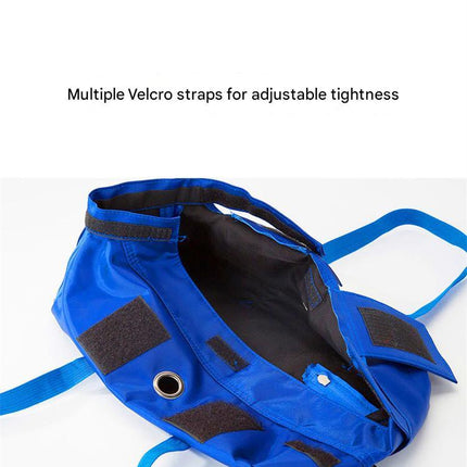 Size L Green Multi-Functional Cat Grooming Bag - Anti-Scratch Restraint Pouch for Nail Trimming and Vet Visits.