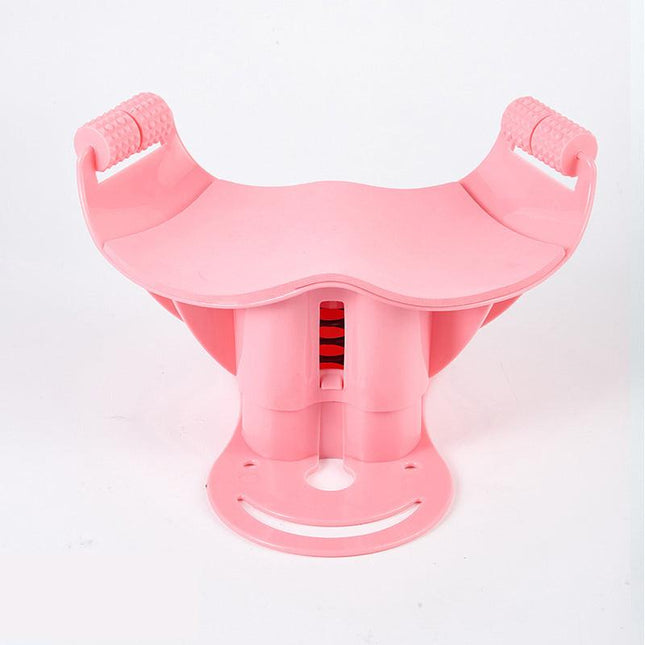 Pink Ergonomic Pelvic Floor & Glute Trainer - Home Workout Equipment for Hips and Inner Thighs.