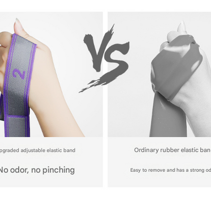 Blue and Purple 9-Loop Yoga Stretch Strap - Numbered Band for Flexibility and Physical Therapy.