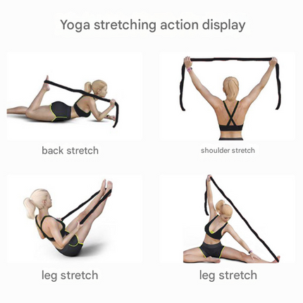 Blue and Purple 9-Loop Yoga Stretch Strap - Numbered Band for Flexibility and Physical Therapy.