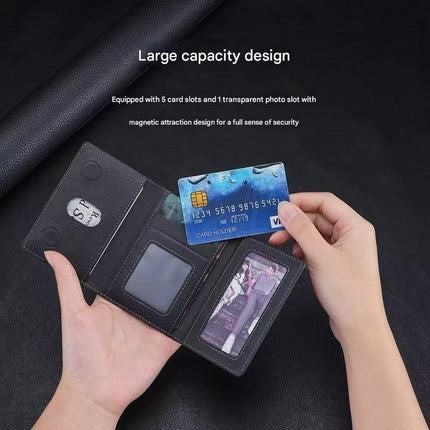 Dark Green 3-in-1 Magnetic Wallet for MagSafe - Slim PU Leather Card Holder with Kickstand.
