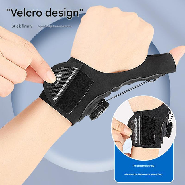 Black Adjustable Thumb Brace with Dial System - Wrist & Thumb Stabilizer for Pain Relief.