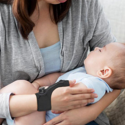 Black Adjustable Thumb Brace with Dial System - Wrist & Thumb Stabilizer for Pain Relief.