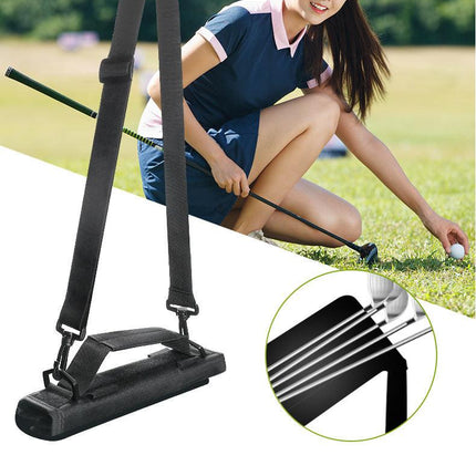 Red Compact Golf Club Carrier - Lightweight Sunday Practice Bag for Driving Range.