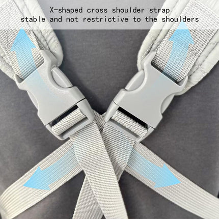 Grey Quilted Hands-Free Pet Carrier Sling - Comfortable Front Pack for Small Dogs & Cats.