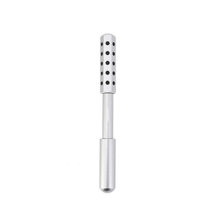 Silver Germanium Stone Facial Roller - Uplifting & Sculpting Beauty Massager for Face and Body.
